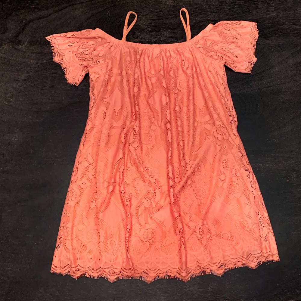 Mauve Lace Mini Dress
